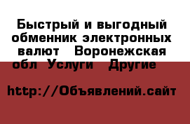 Быстрый и выгодный обменник электронных валют - Воронежская обл. Услуги » Другие   